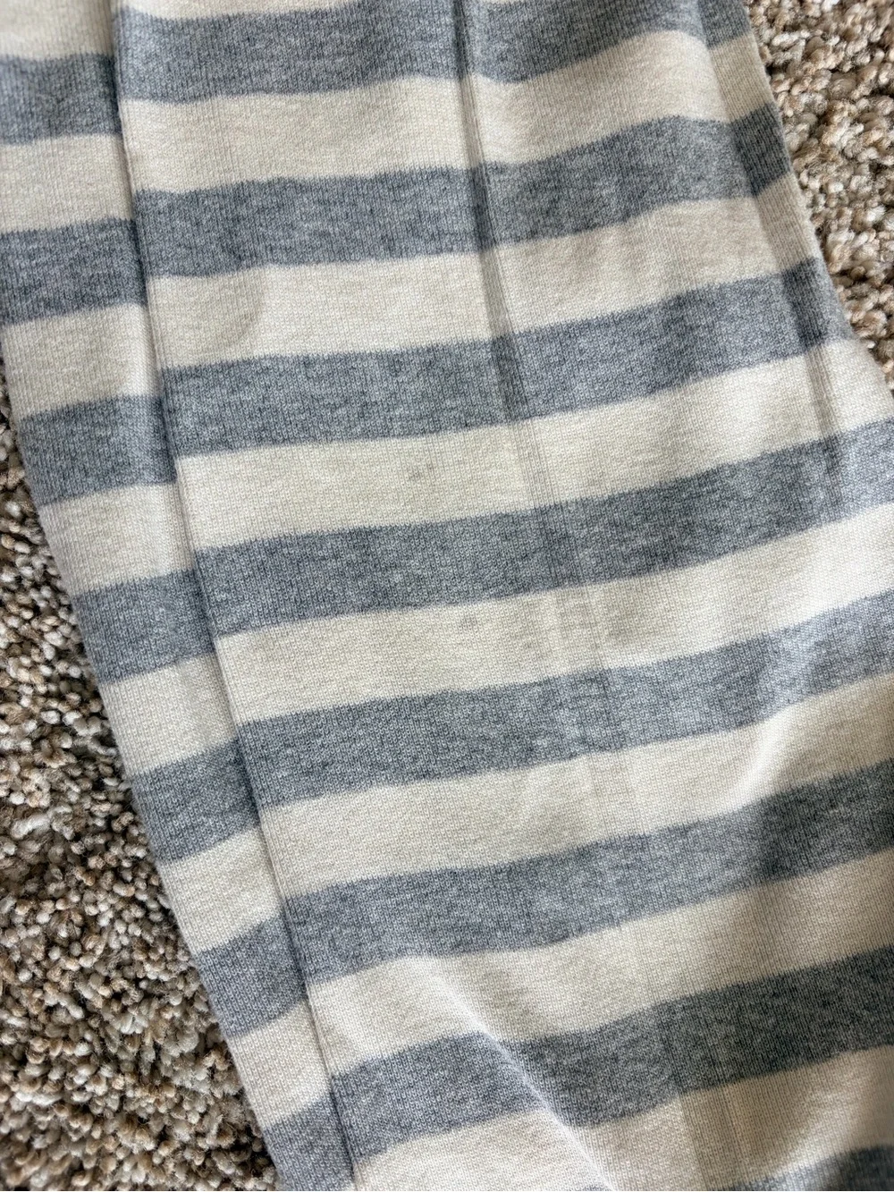 Hanna Andersson Gray & Cream Striped Long Sleeve Pajama Set